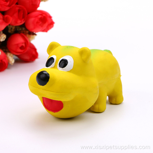 Pig Cartoon Chew Toy Rubber Squeaky Sound Toy
